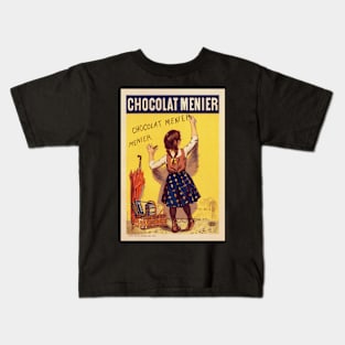 Vintage Advertising Poster Chocolat Menier Kids T-Shirt